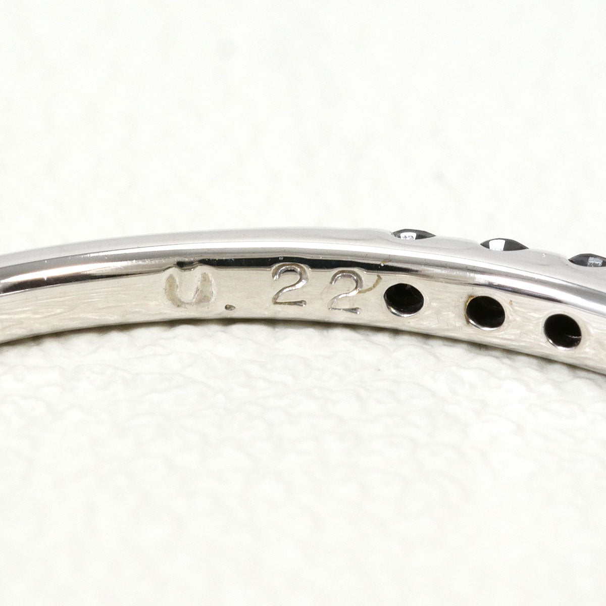 K10ホワイトゴールドブラックダイヤリング