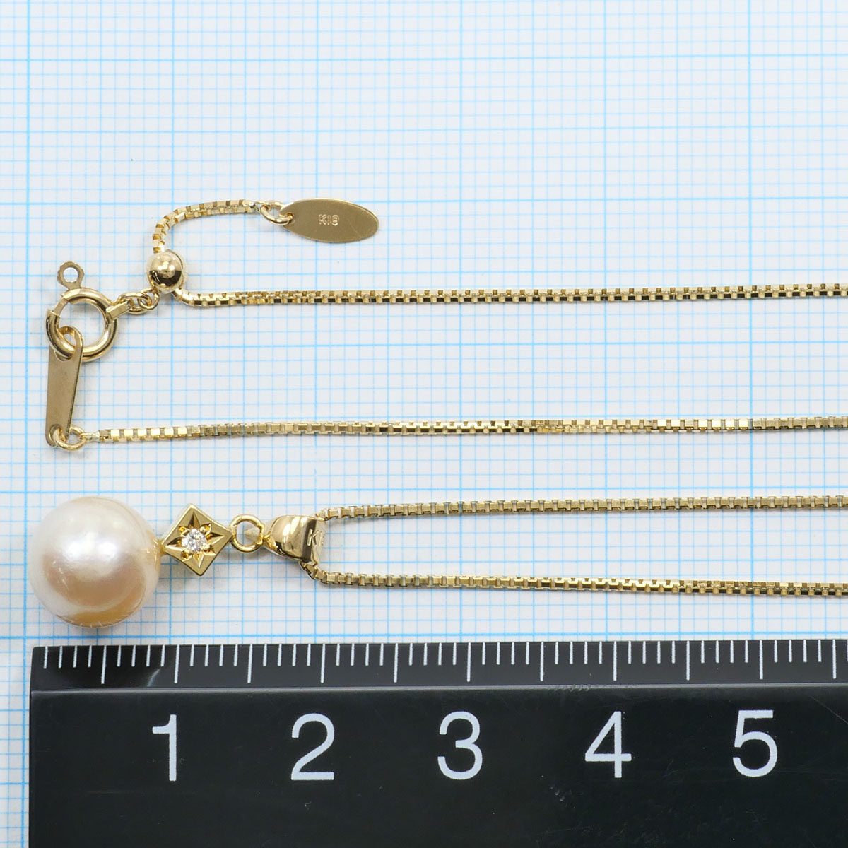 Au750ダイヤモンドパールネックレス