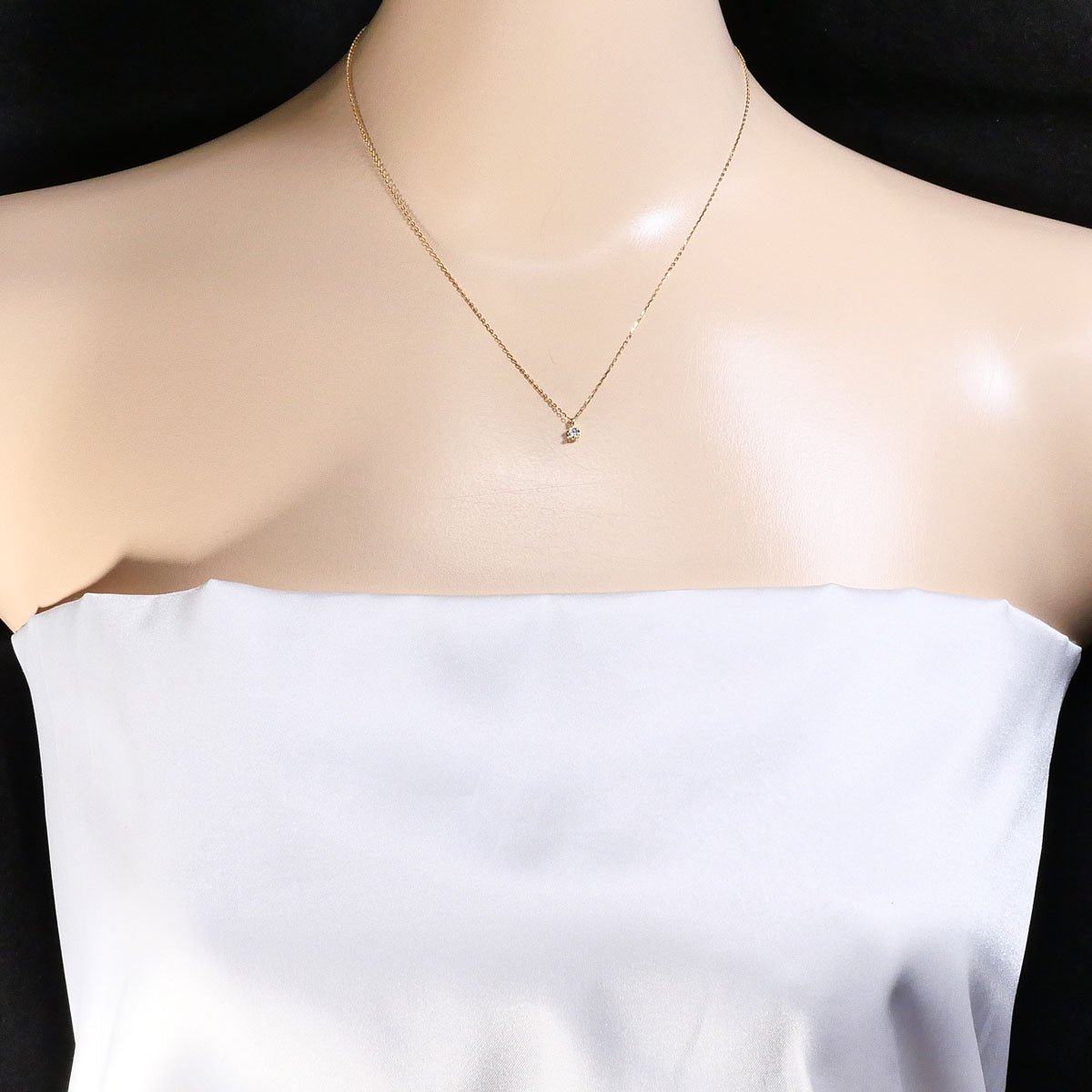 ジュエッテ K10ピンクゴールドダイヤモンドネックレス