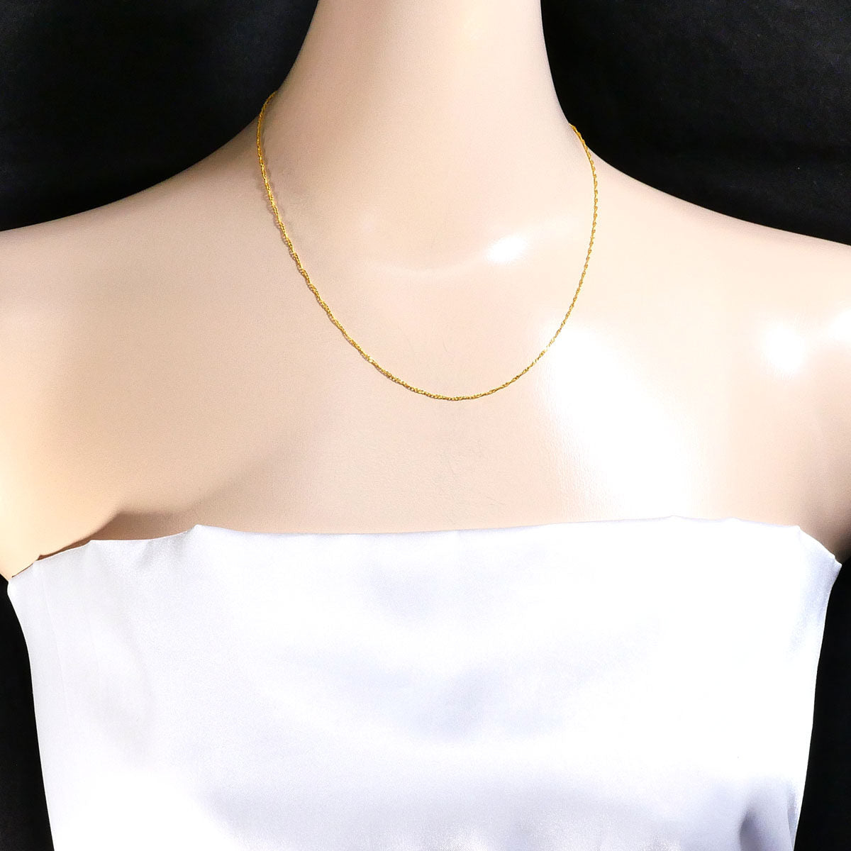 24金イエローゴールドネックレス