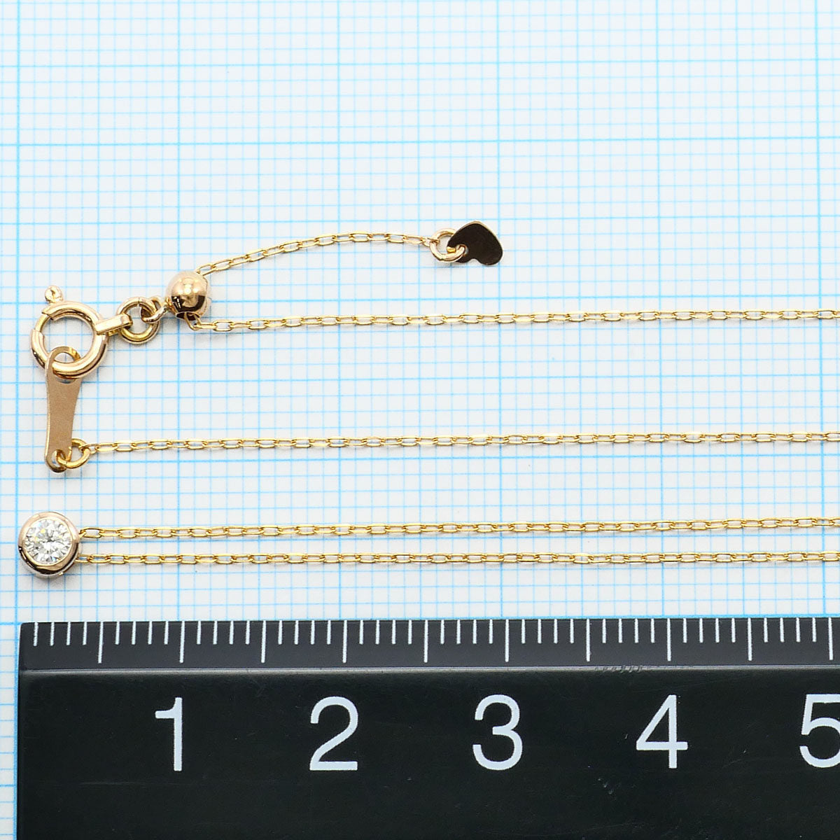 Au750ピンクゴールドダイヤモンドネックレス