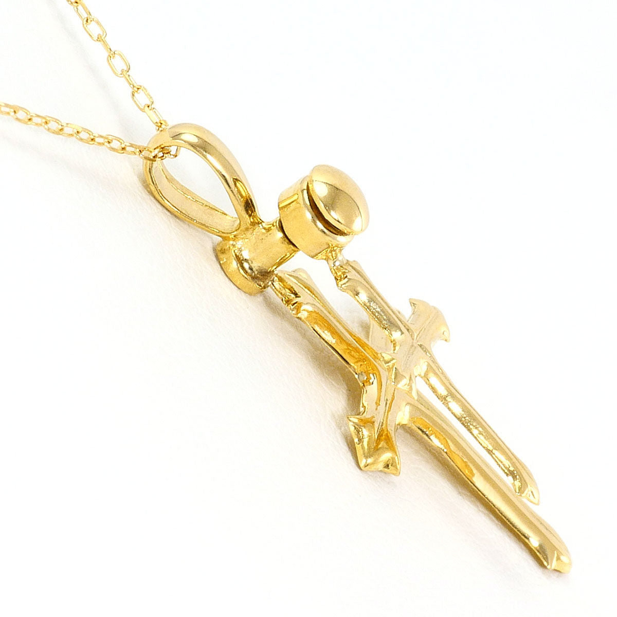 Au750 クロス ペンダント ネックレス
