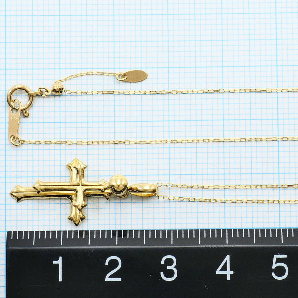 Au750 クロス ペンダント ネックレス