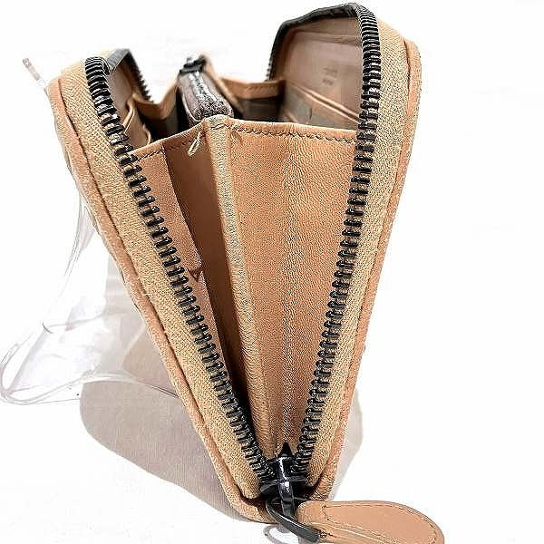 ボッテガ・ヴェネタイントレチャートレザー長財布