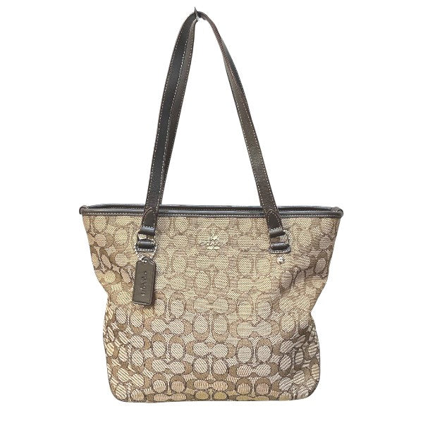 コーチ シグネチャー キャンバスレザートートバッグ