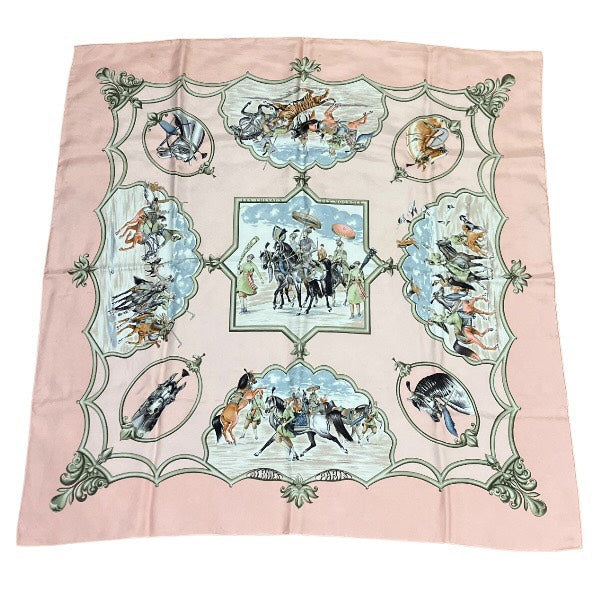 エルメス カレ90 Les Chevaux des Moghols シルクスカーフ