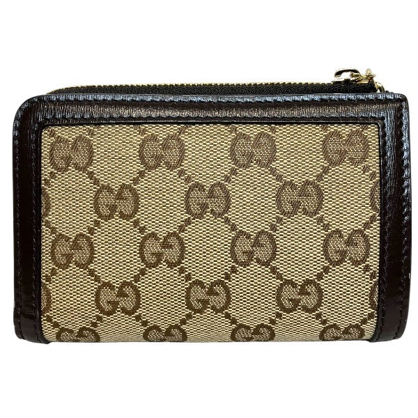 グッチ GGキャンバス レザー二つ折り財布