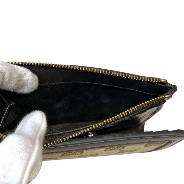 グッチ GGキャンバス レザー二つ折り財布