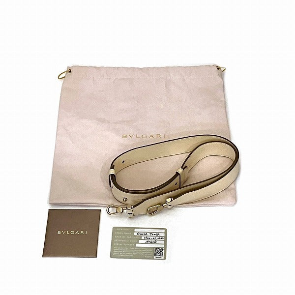 ブルガリ ロゴ カーフ レザー 2ウェイ バッグ