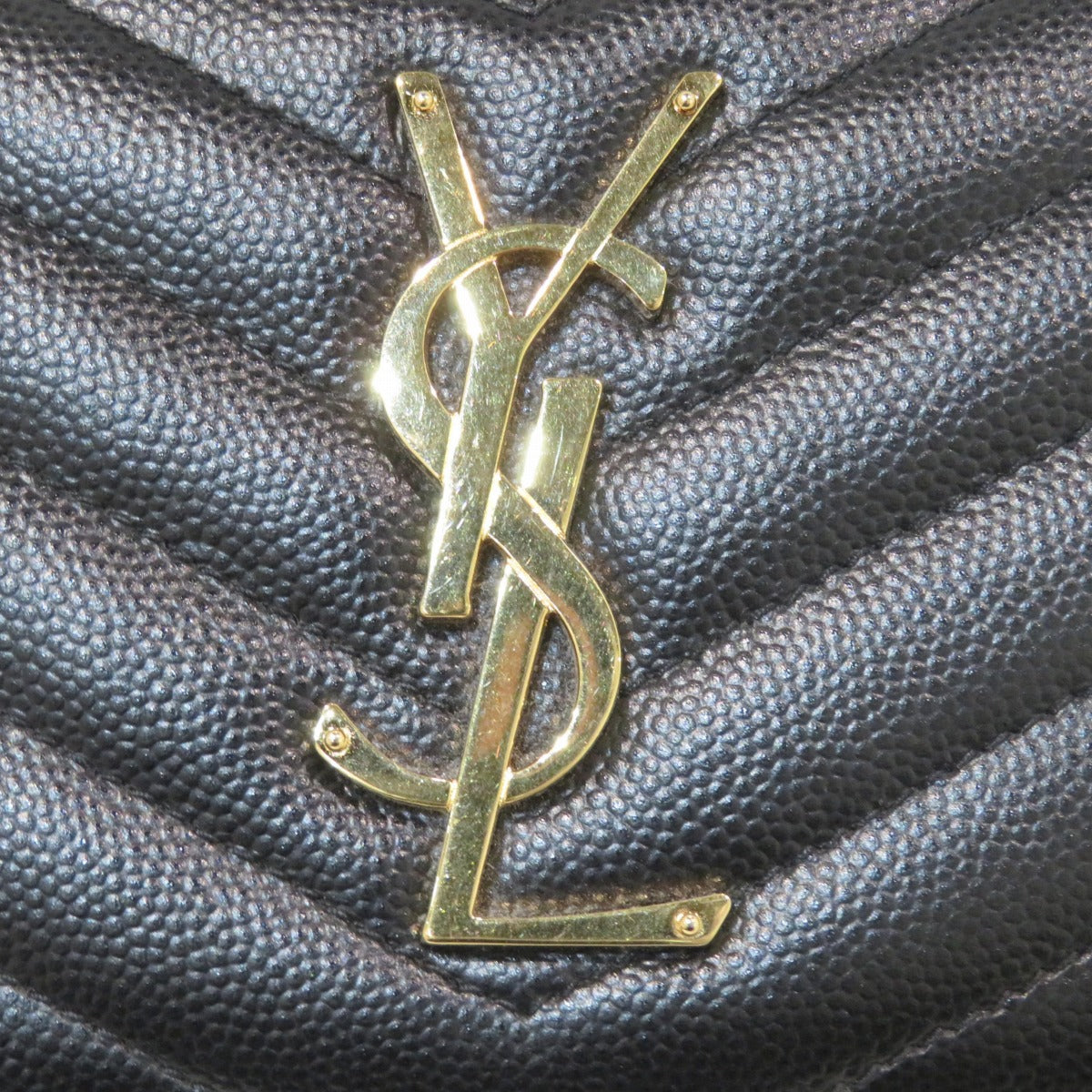 イヴサンローラン Vステッチ モノグラムYSL レザー長財布