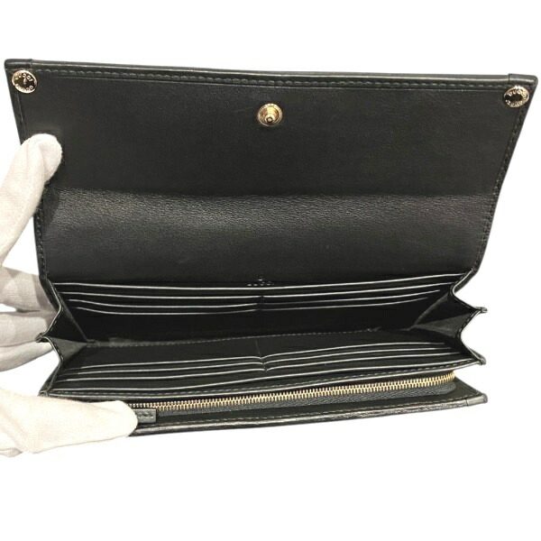 グッチ ディアマンテ レザーキャンバス長財布