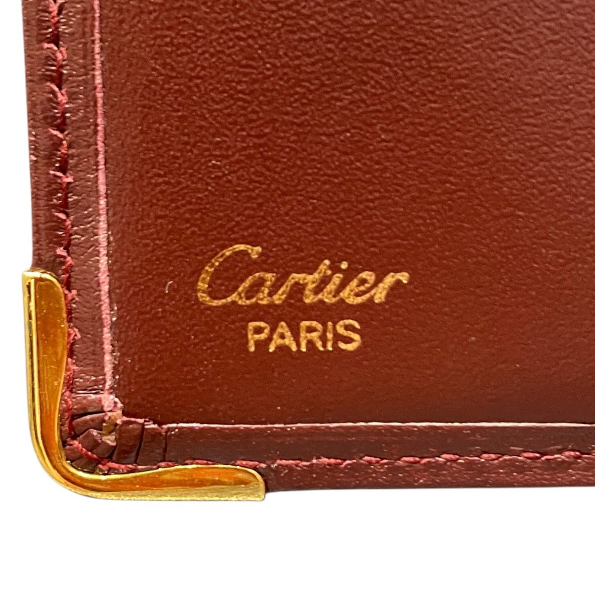 カルティエ マストドゥカルティエ カーフレザー 二つ折り財布
