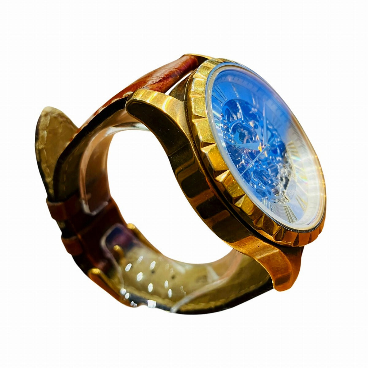 フルボ 金メッキ 自動巻き腕時計