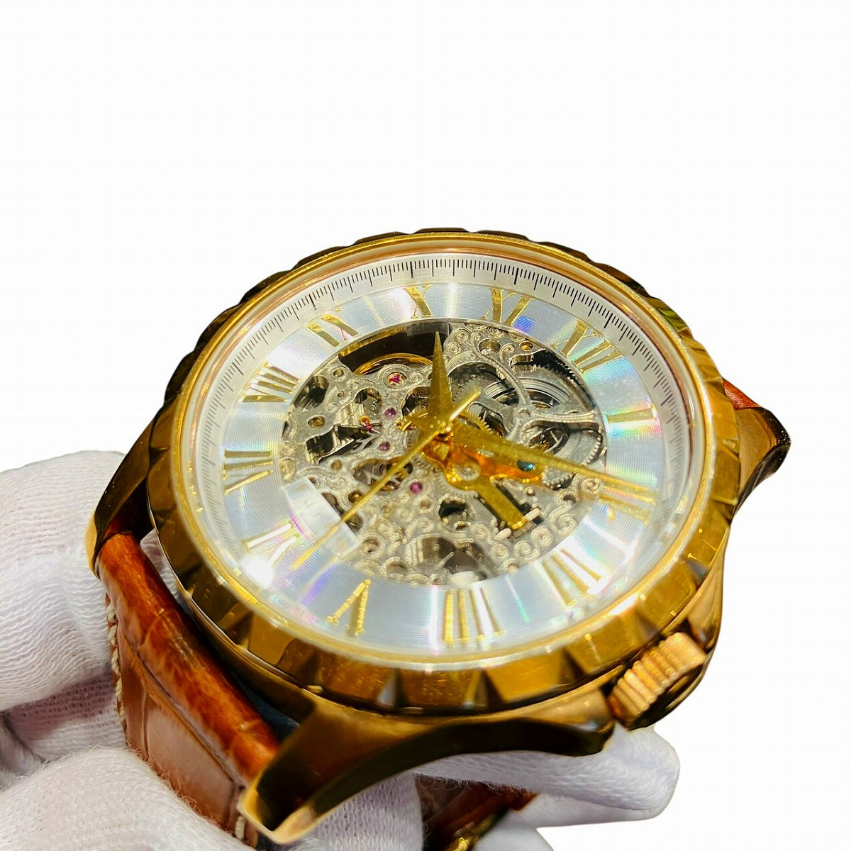 フルボ 金メッキ 自動巻き腕時計