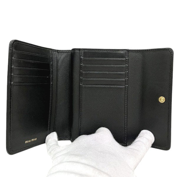 ミュウミュウ マテラッセ ナッパレザー 三つ折り財布