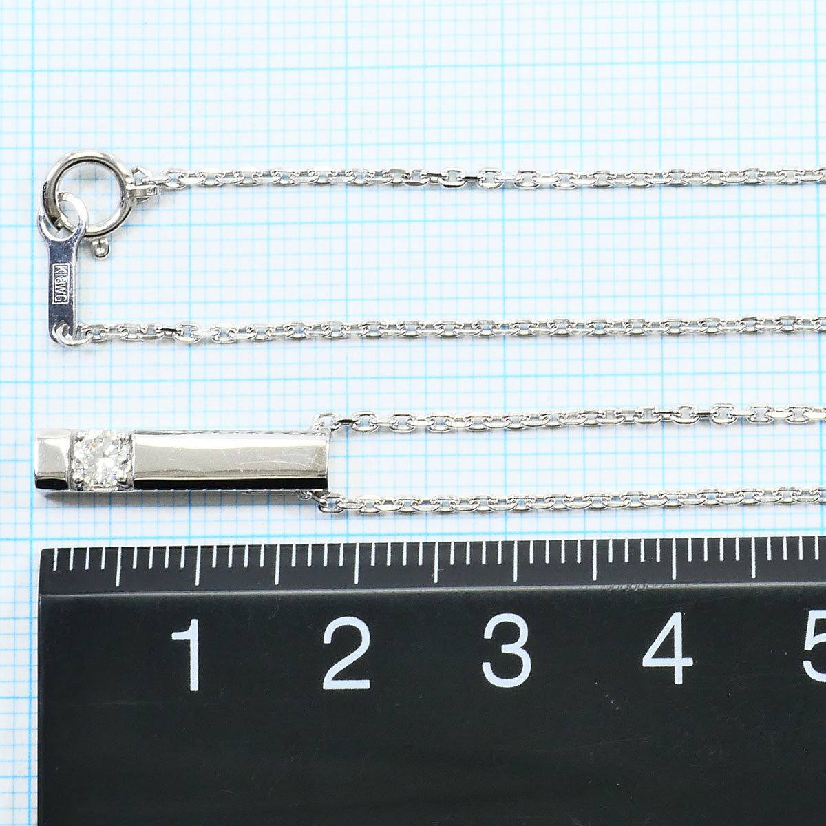 Au750ホワイトゴールドダイヤモンドネックレス