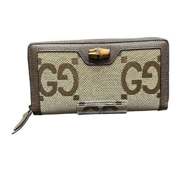 グッチ GGキャンバスバンブー長財布