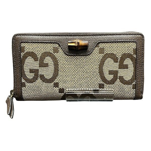 グッチ GGキャンバスバンブー長財布