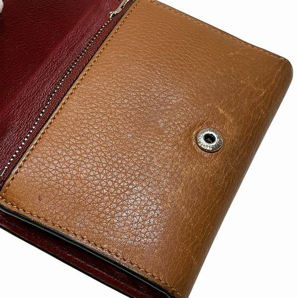 ロエベ バーティカルウォレット レザー三つ折り財布