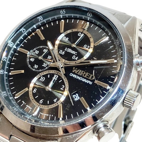 セイコー WIRED ステンレス スチール クロノグラフ