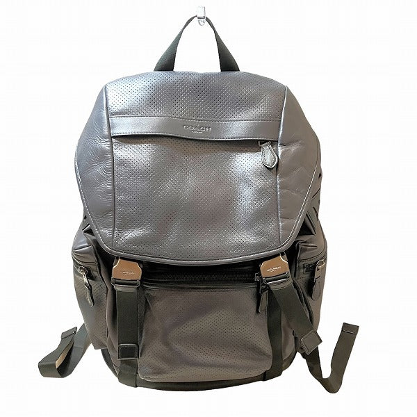 コーチ パーフォレーテッド テイレン トレック パック ナイロン レザー バックパック