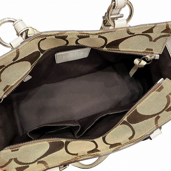 コーチ シグネチャー キャンバス ハンドバッグ