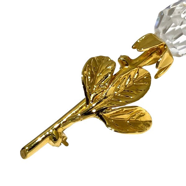 スワロフスキー クリスタル ローズ ブローチ