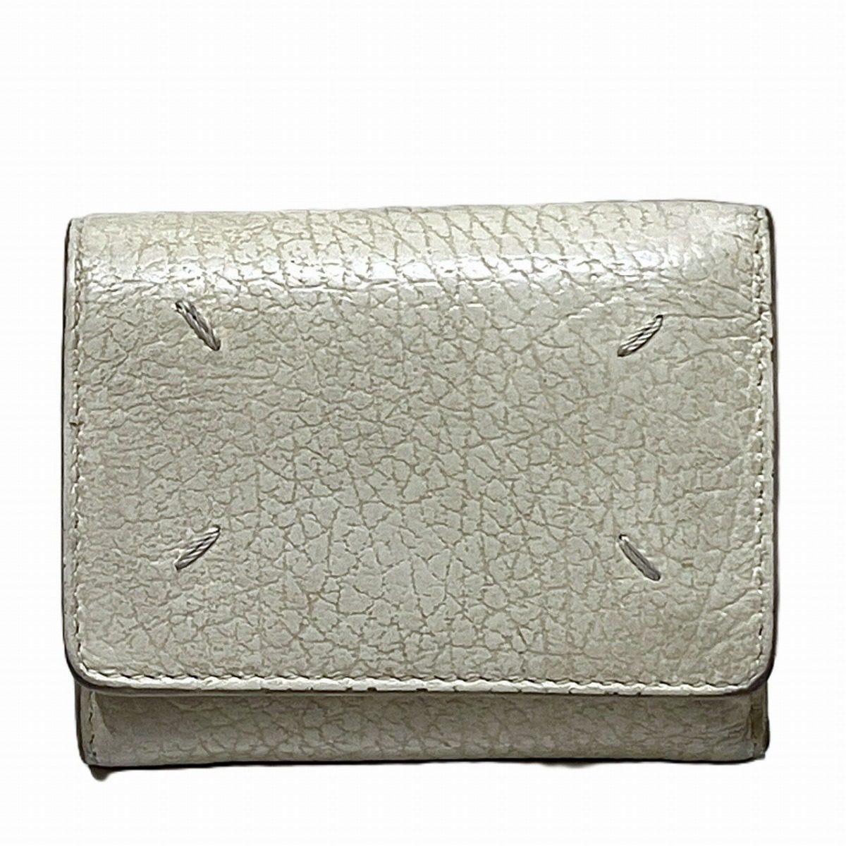 メゾンマルジェラ ZIP COMPACT TRI FOLD WALLET レザー 財布