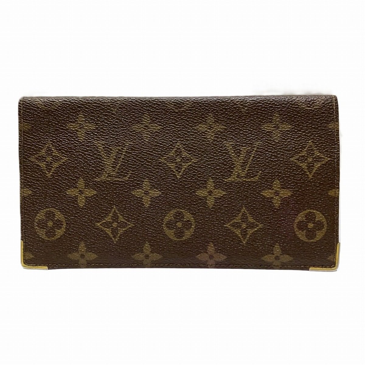 ルイヴィトン ポルトシェキエダブル モノグラム 二つ折り財布