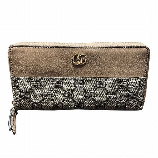 グッチ GGマーモント キャンバスレザー長財布