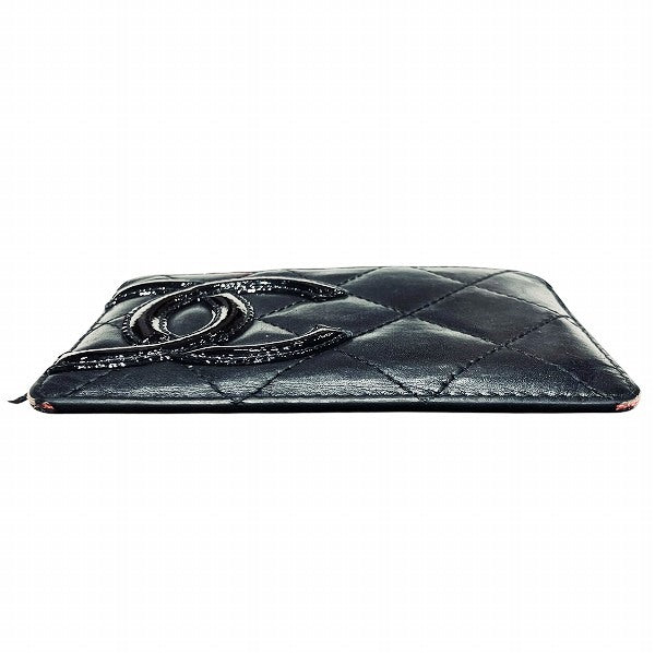 シャネル カンボン ライン レザー カード ケース