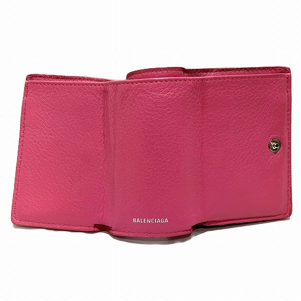 バレンシアガ ペーパー レザー三つ折り財布