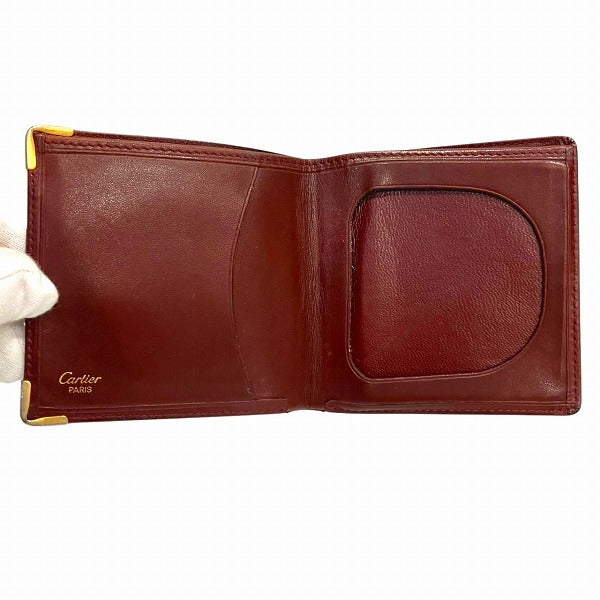 カルティエ マスト ドゥ カルティエ レザー二つ折り財布