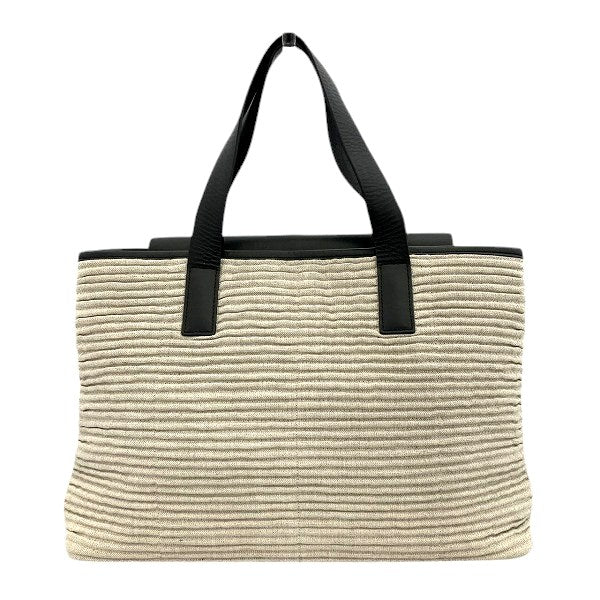 ヒロコハヤシ モンテグースト 麻レザー ハンドバッグ