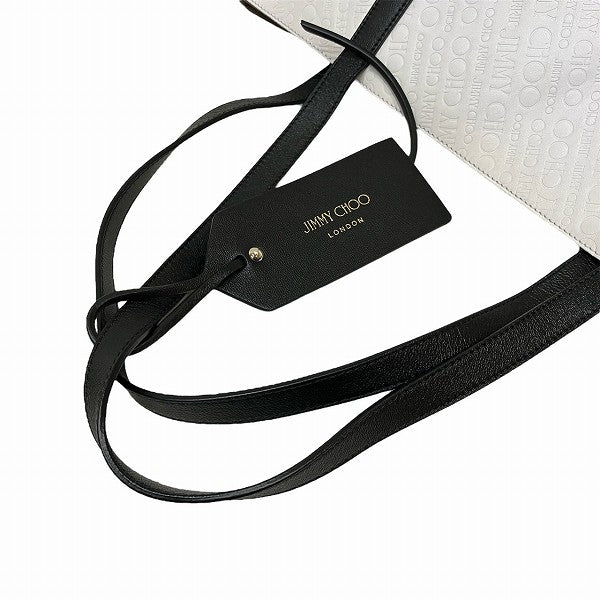 Jimmy Choo ツイスト イースト ウエスト レザー トート バッグ