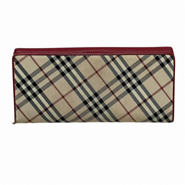 バーバリー ノバチェック レザー長財布