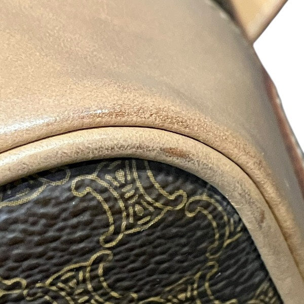 セリーヌ マカダム レザーショルダーバッグ