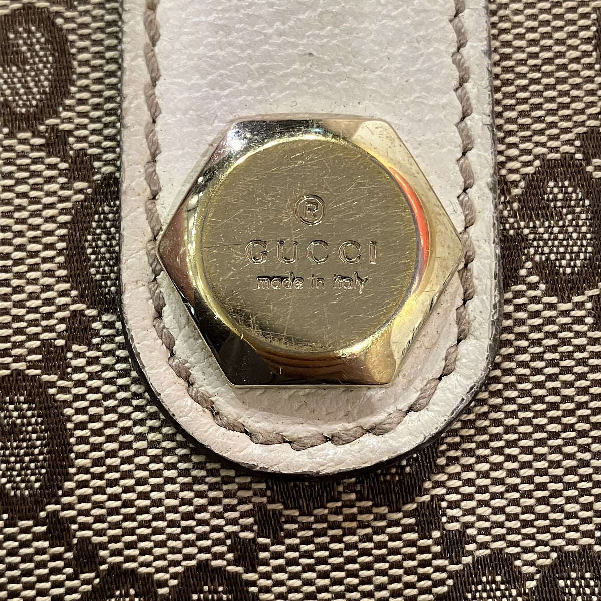 グッチ GG キャンバスレザートートバッグ