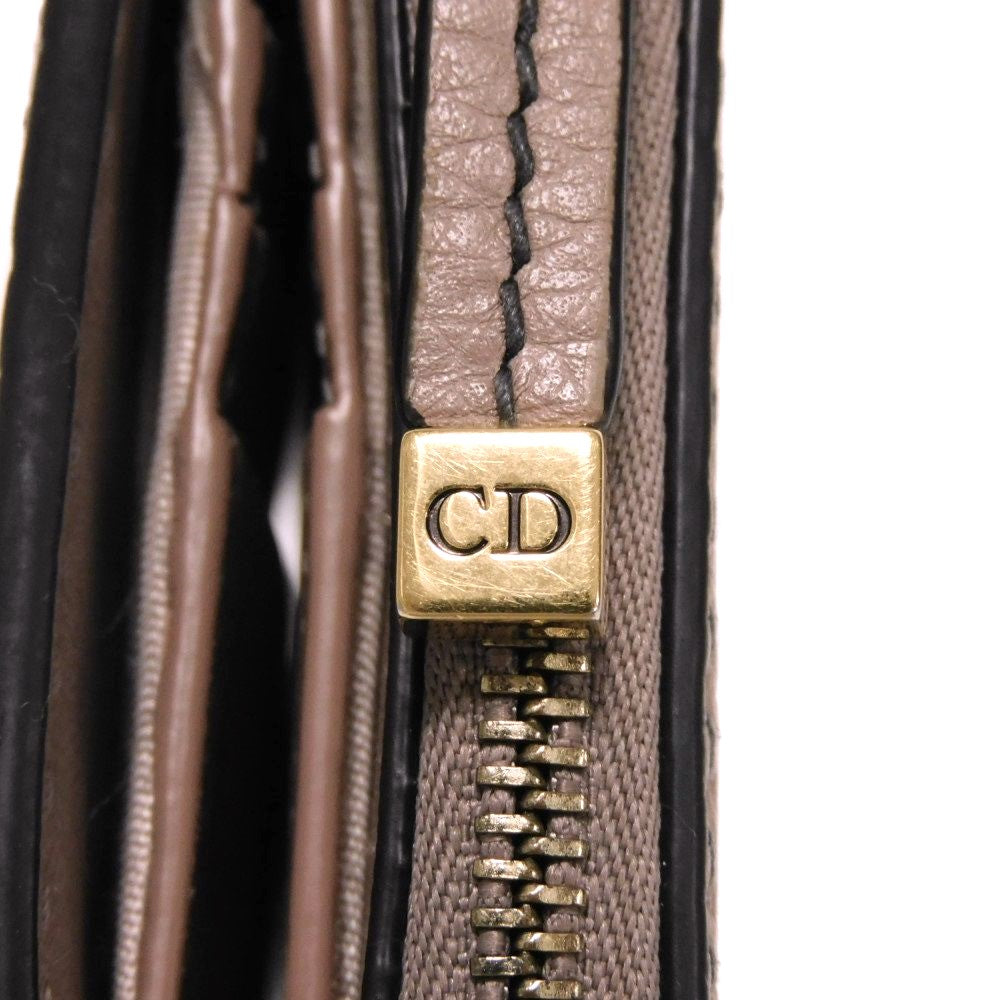 Dior Bee コンパクト ジップ ウォレット グレインド カーフスキン
