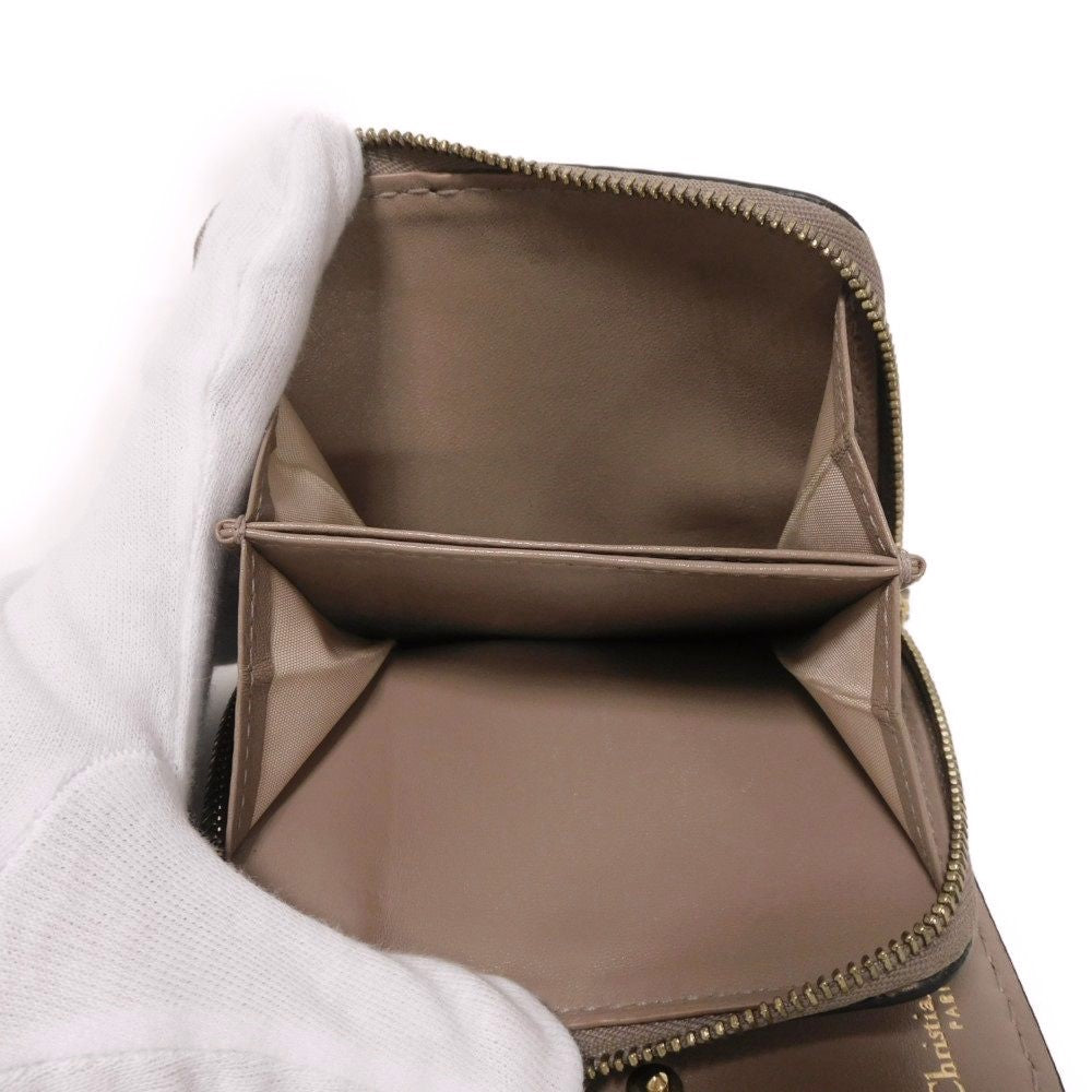 Dior Bee コンパクト ジップ ウォレット グレインド カーフスキン