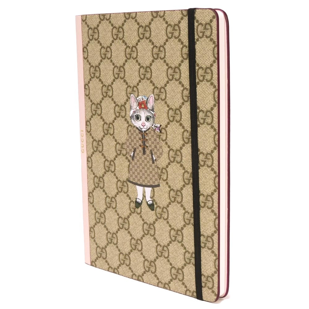 グッチ 樋口裕子 キャット プリント GG スプリーム ノートブック (日本限定)