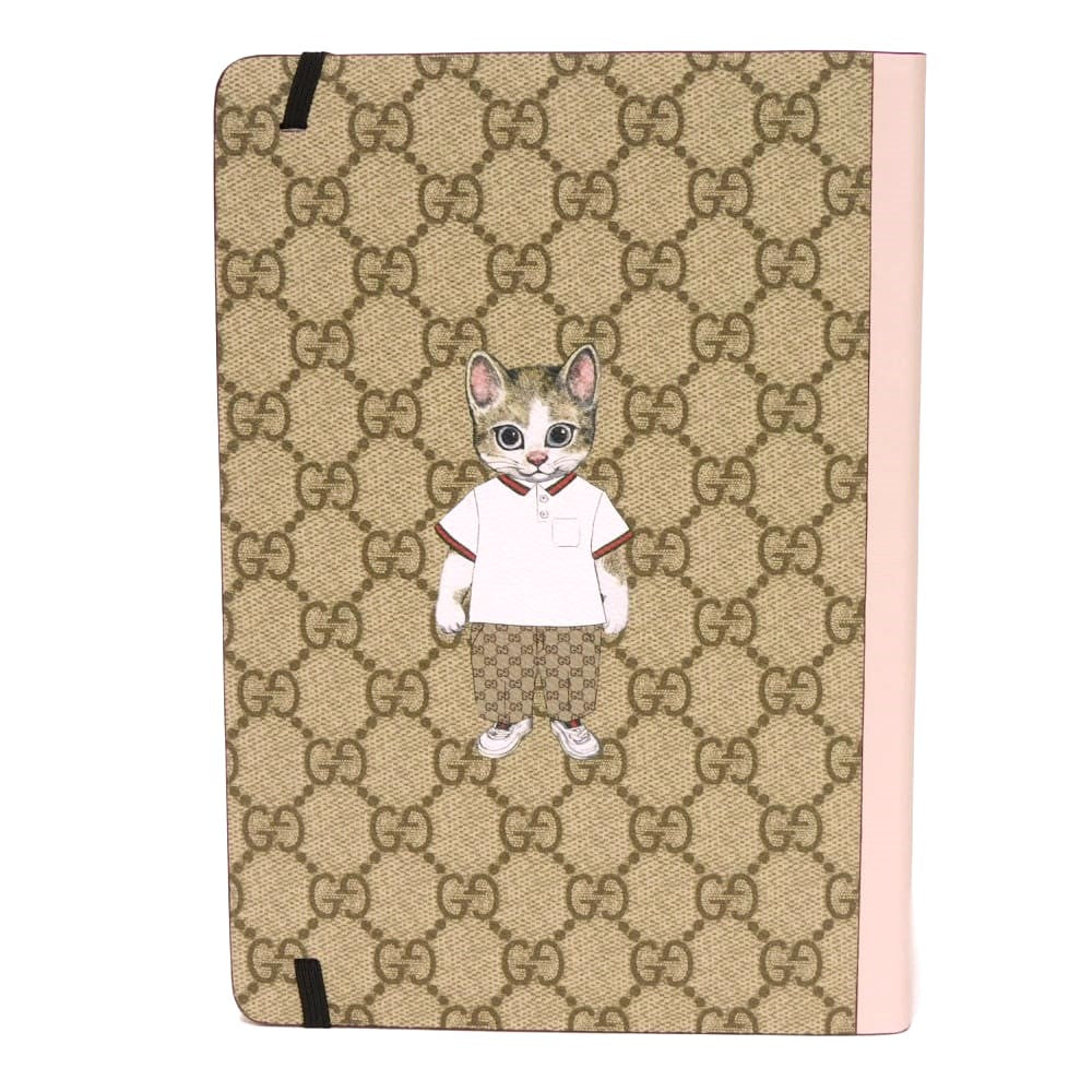 グッチ 樋口裕子 キャット プリント GG スプリーム ノートブック (日本限定)
