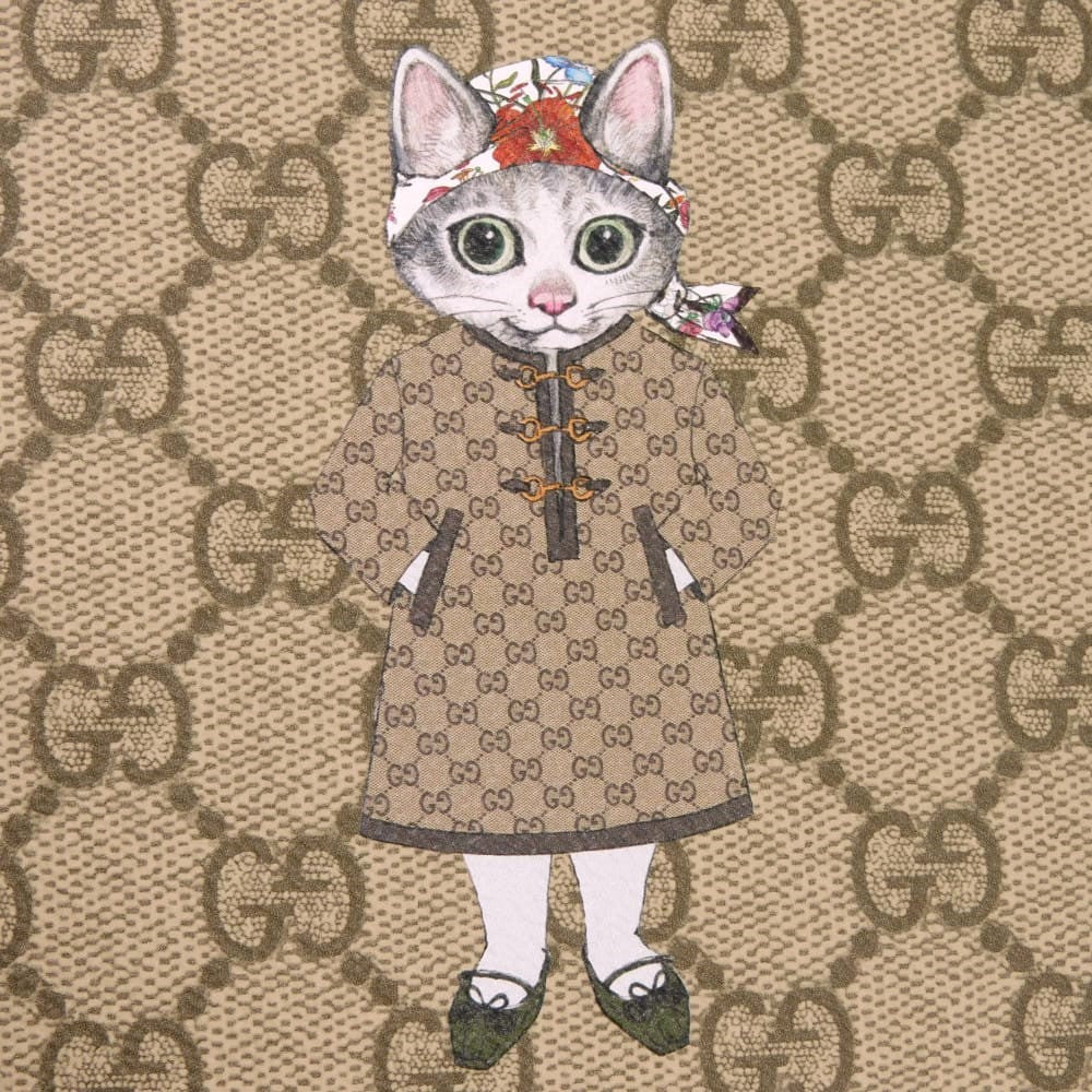 グッチ 樋口裕子 キャット プリント GG スプリーム ノートブック (日本限定)