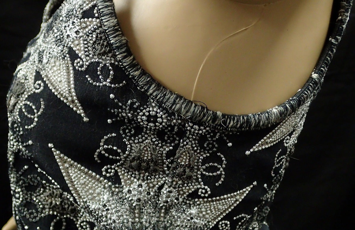 シャネル 刺繍ポリエステルナイロンポリウレタンセットアップ