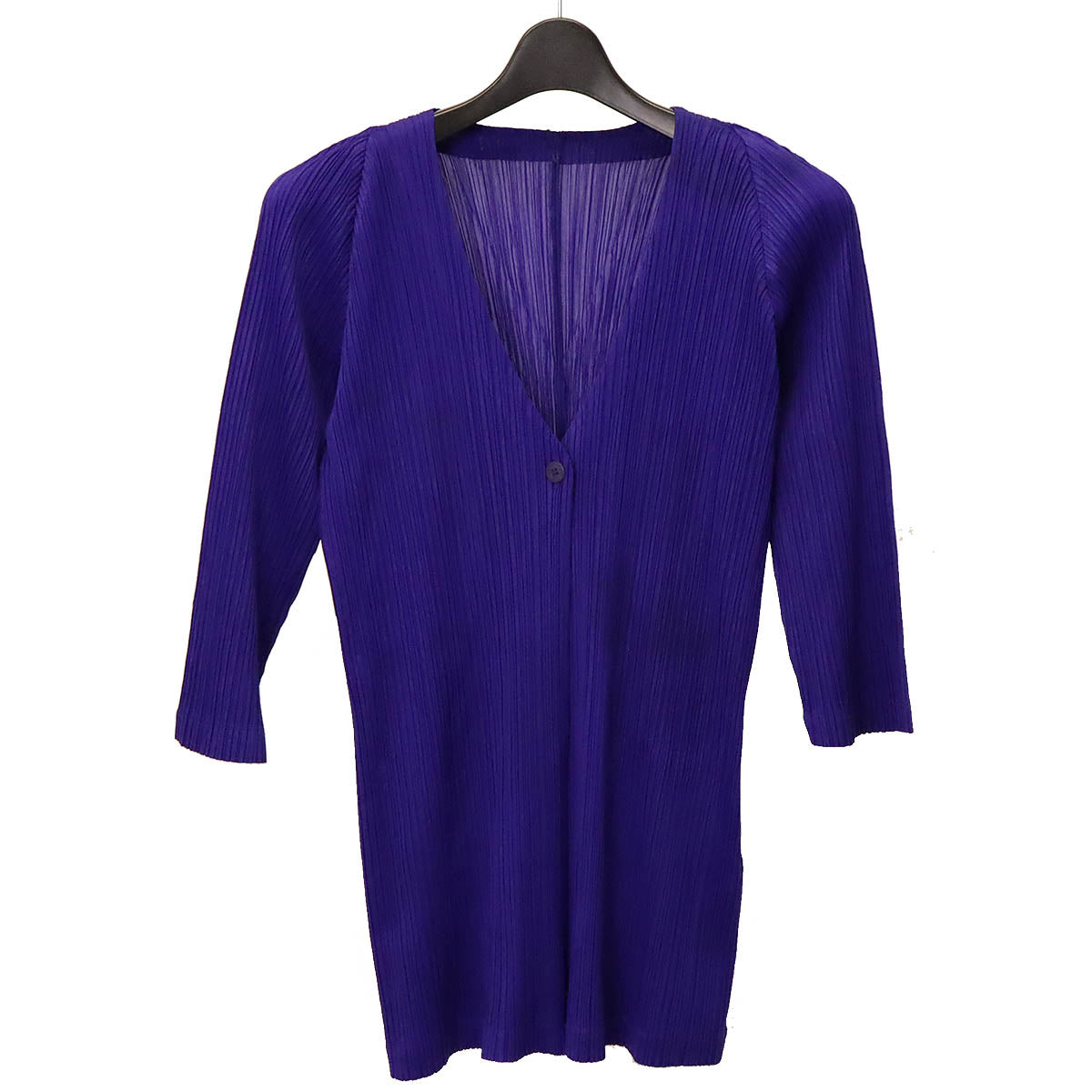 イッセイ ミヤケ プリーツ プリーズ ポリエステル カーディガン