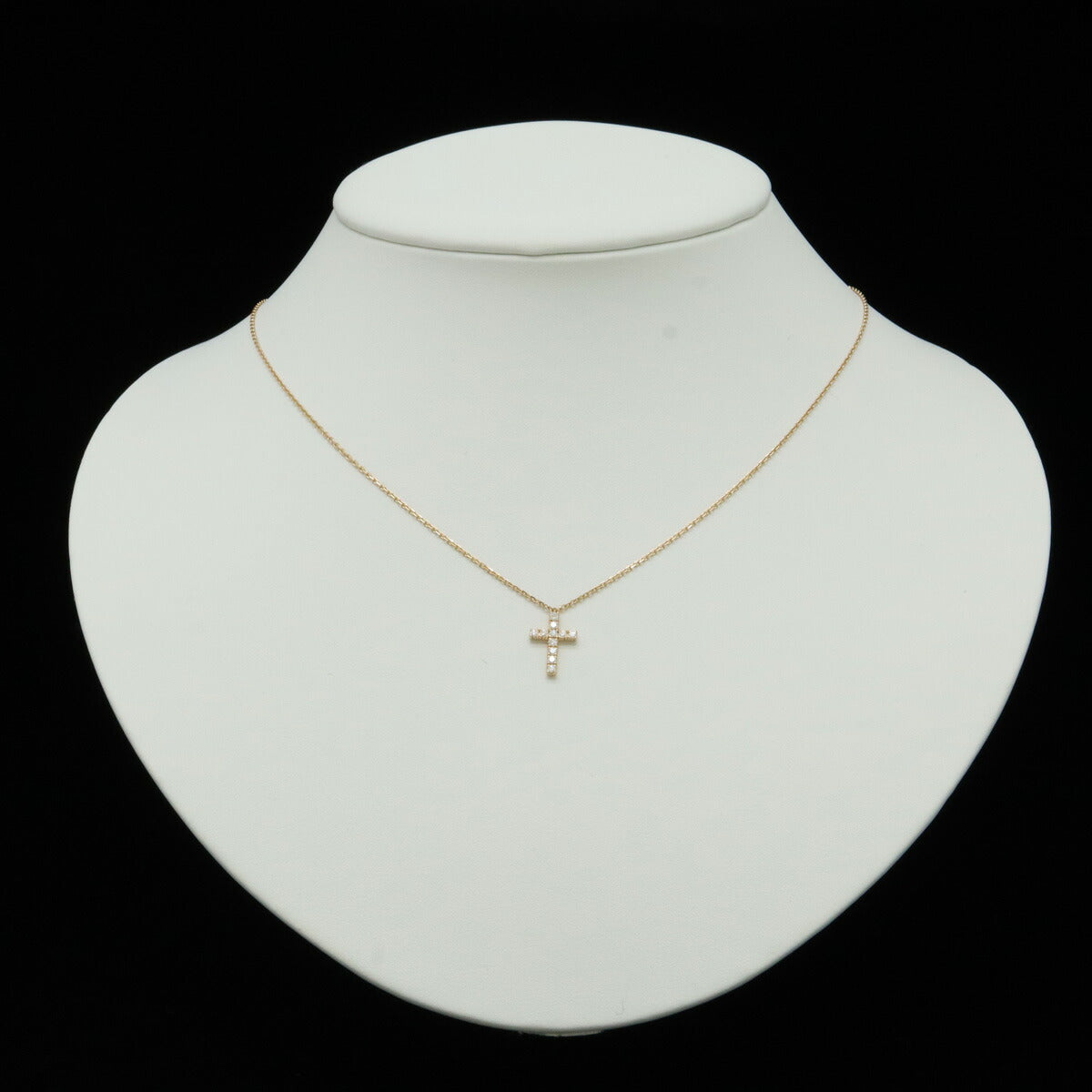 カルティエ シンボル クロス K18PG ダイヤモンド ネックレス