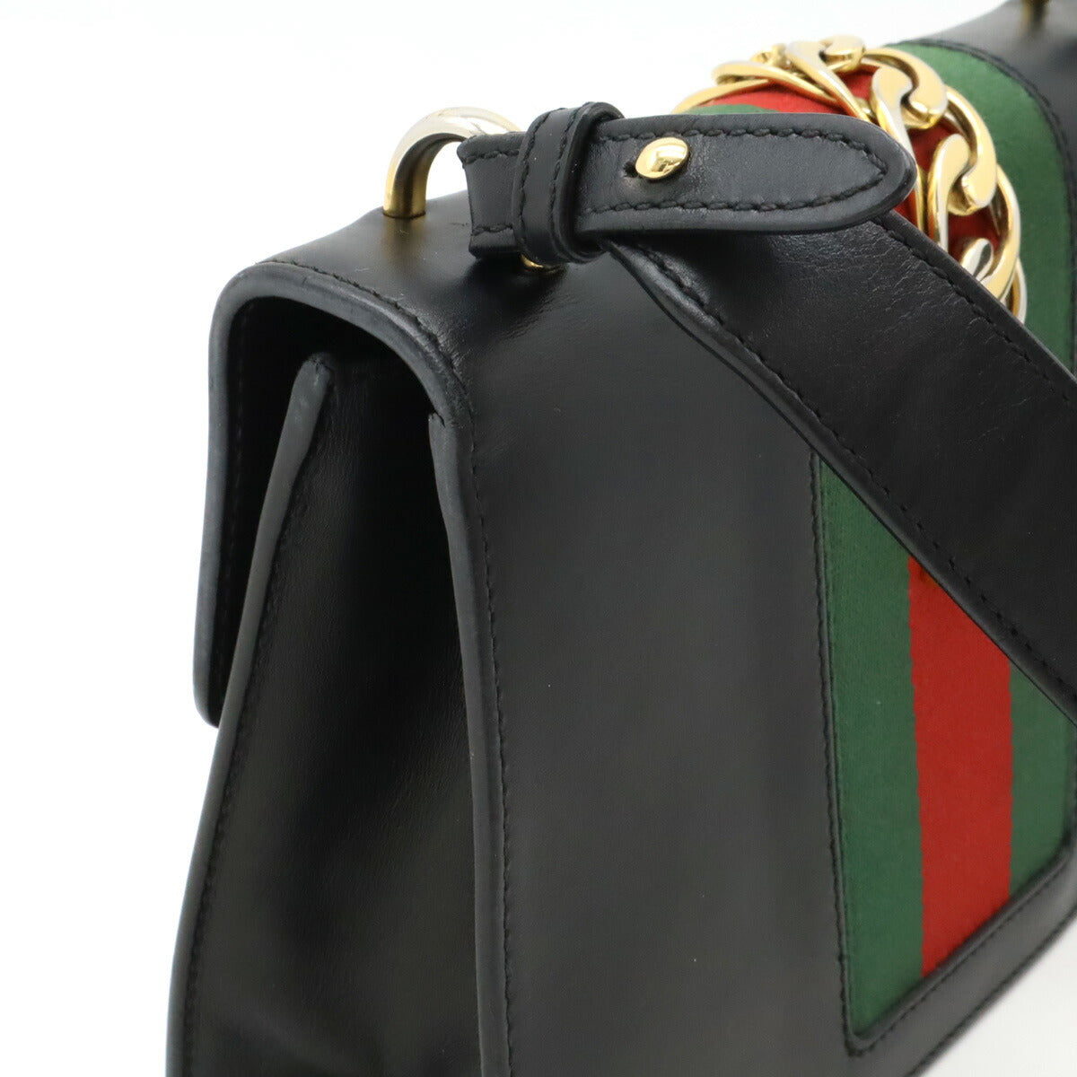 グッチ シルヴィ レザーショルダーバッグ