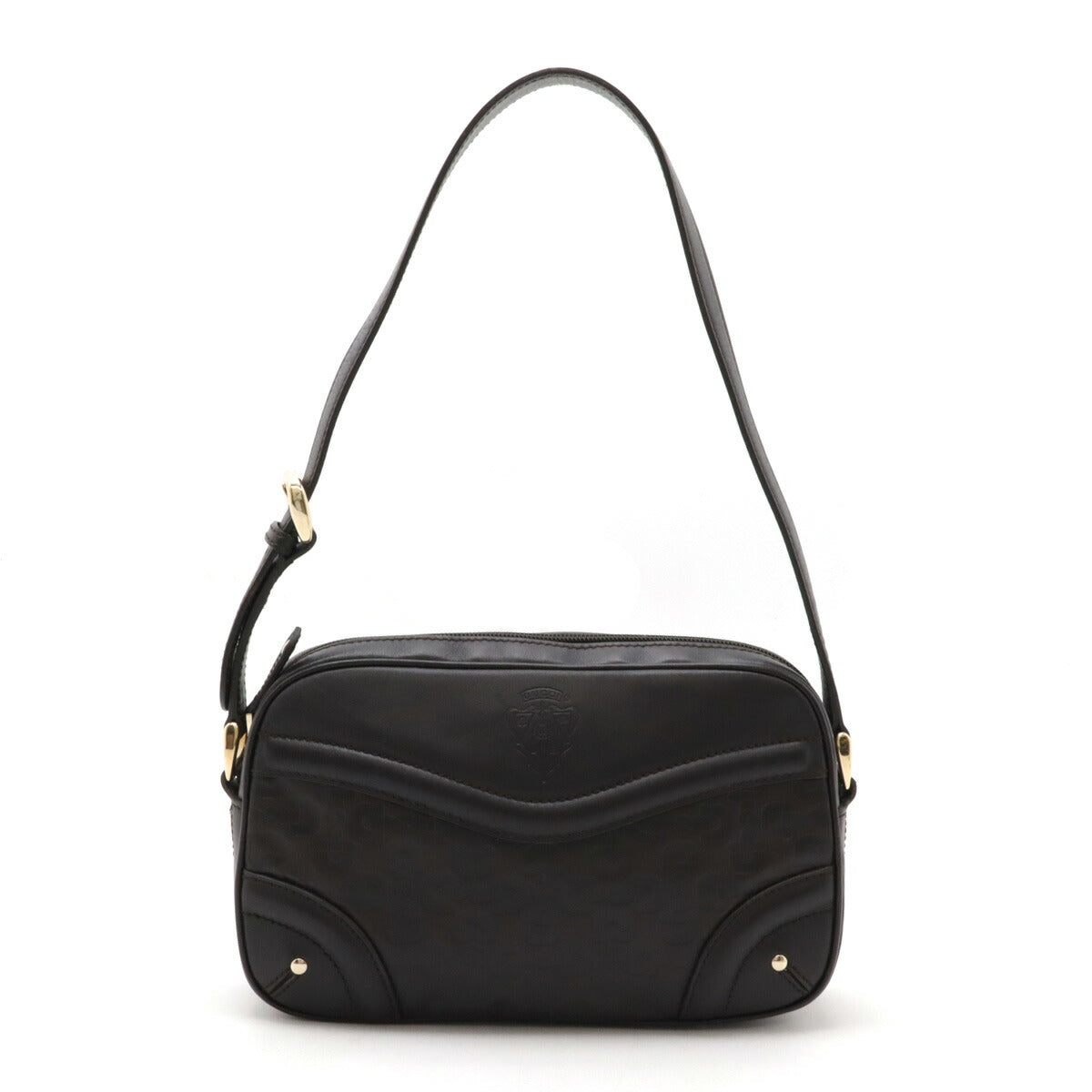 グッチ クレスト ホースビット レザー ショルダー バッグ