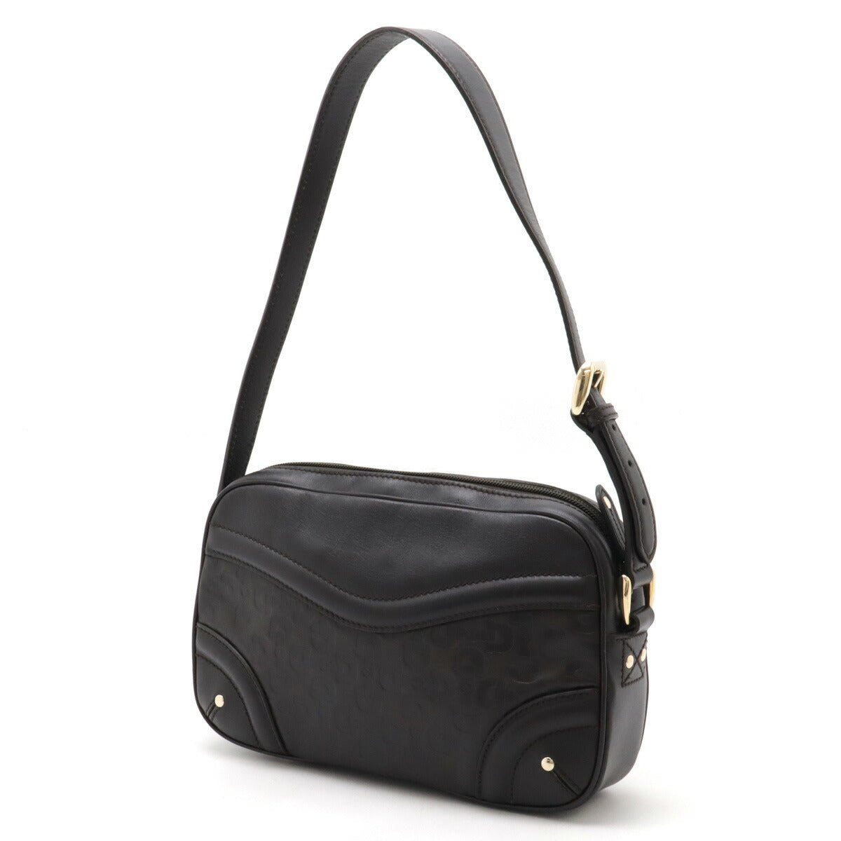 グッチ クレスト ホースビット レザー ショルダー バッグ