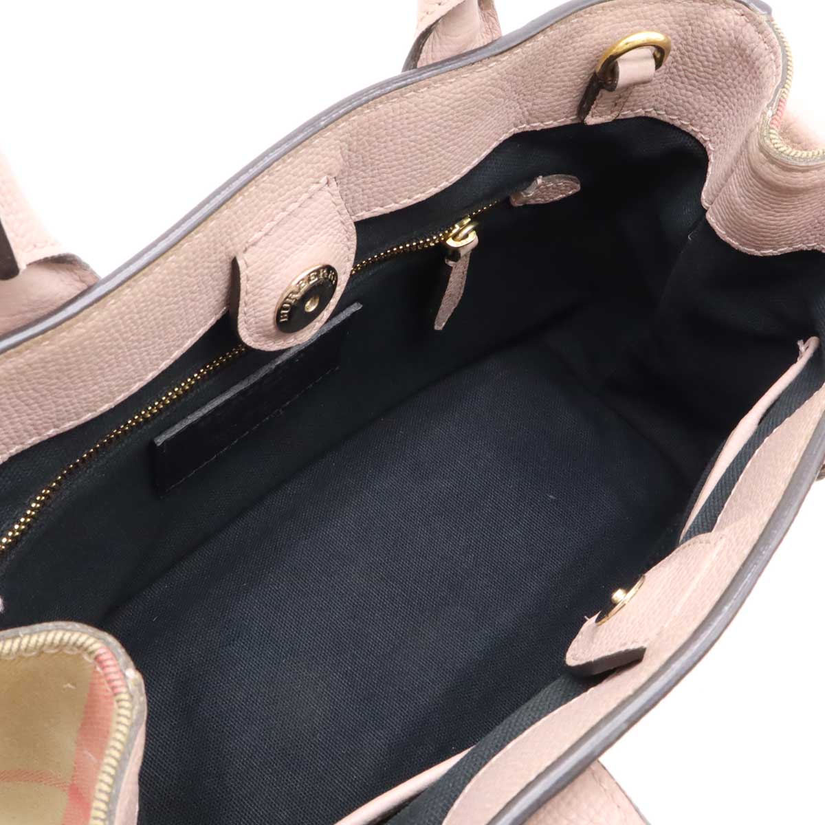 バーバリー ノバチェック キャンバス レザー 2WAY ハンドバッグ